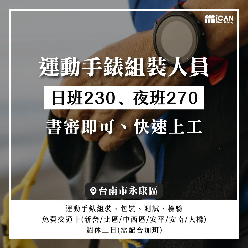 國際知名手錶大廠/書審即可
